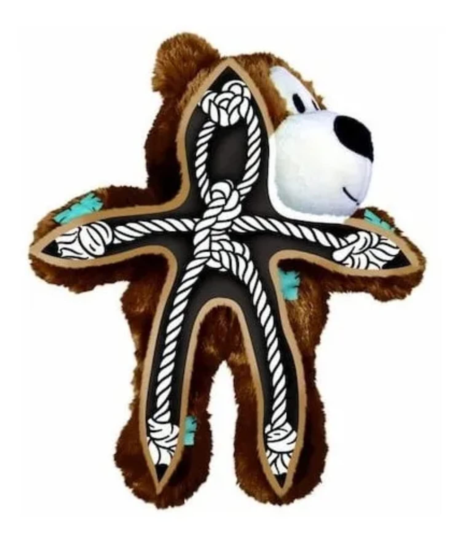 KONG Wild Knots Bears emite chirrido para juego interactivo seguro.