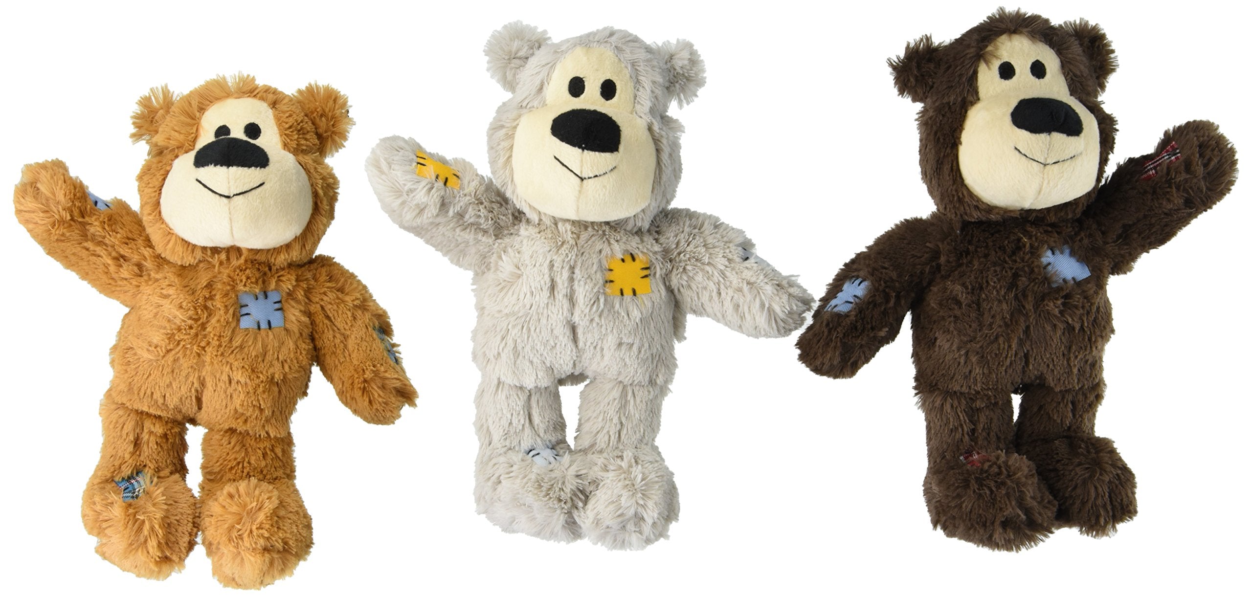 KONG Wild Knots oso con peluche exterior suave, ideal para juego cómodo y mordidas suaves.