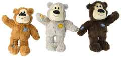 KONG Wild Knots oso con peluche exterior suave, ideal para juego cómodo y mordidas suaves.