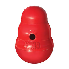 Juguete interactivo KONG Wobbler para perros medianos: premia y entretiene.