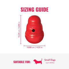 KONG Wobbler diseño resistente para morder durante el juego.