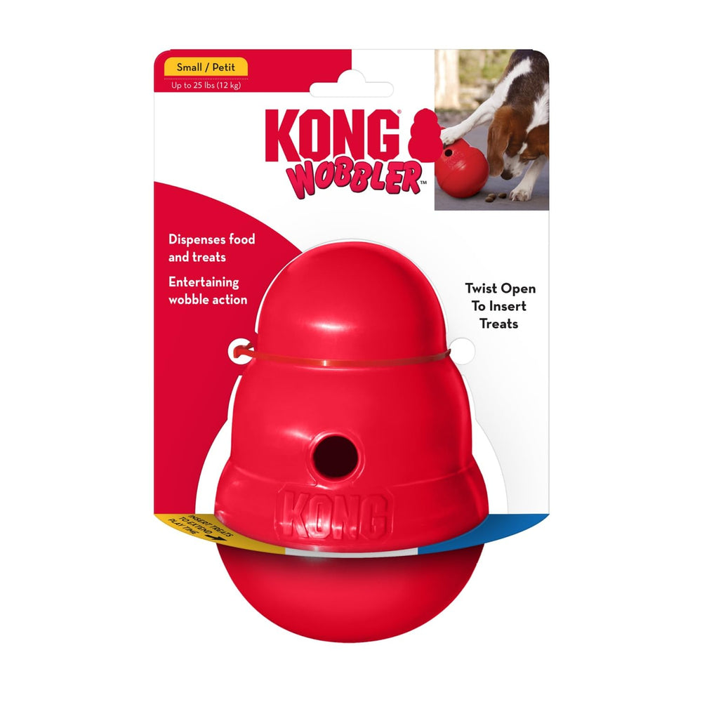 KONG Wobbler para perros medianos y pequeños en casa.