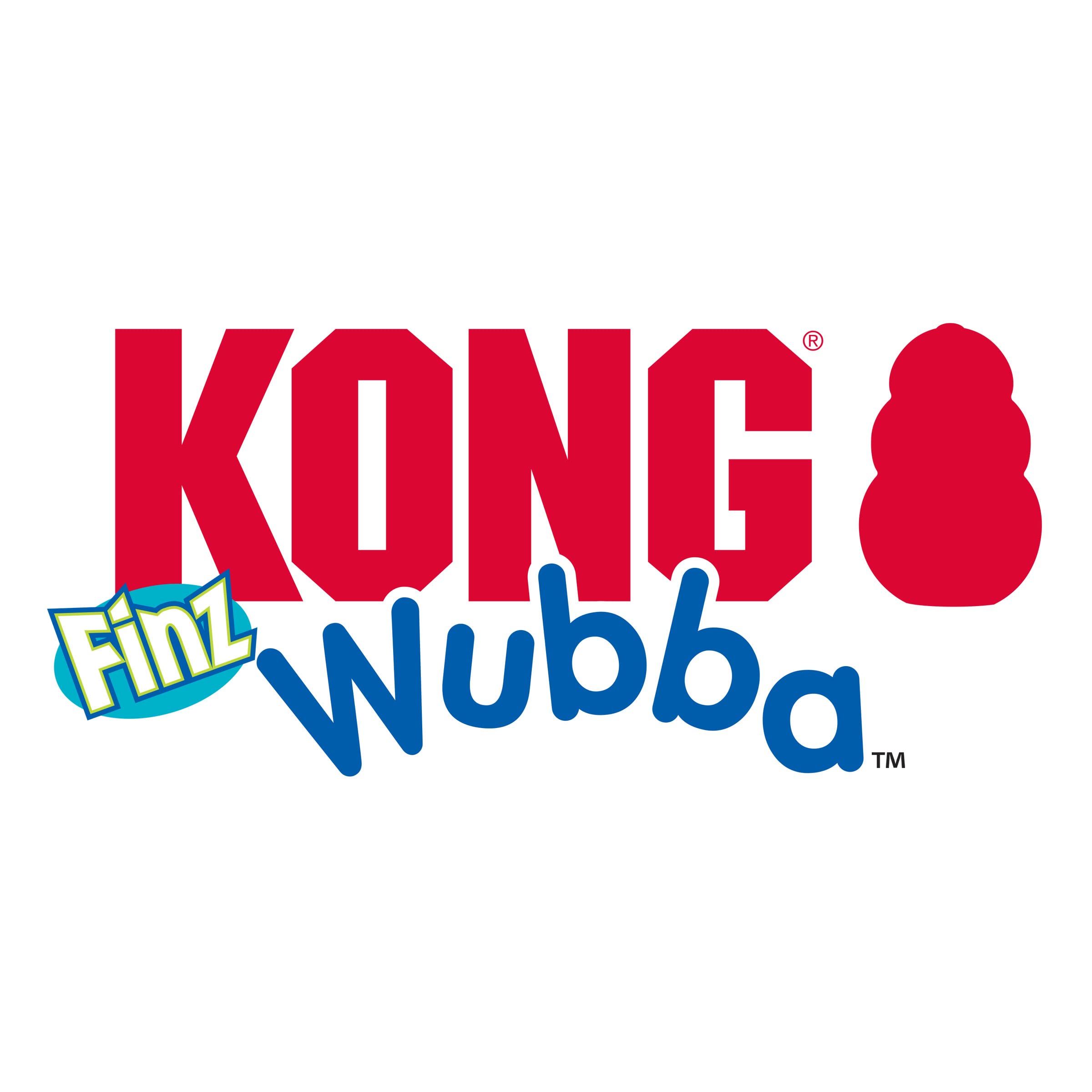 KONG Wubba Finz pez volador para juegos de buscar al aire libre.