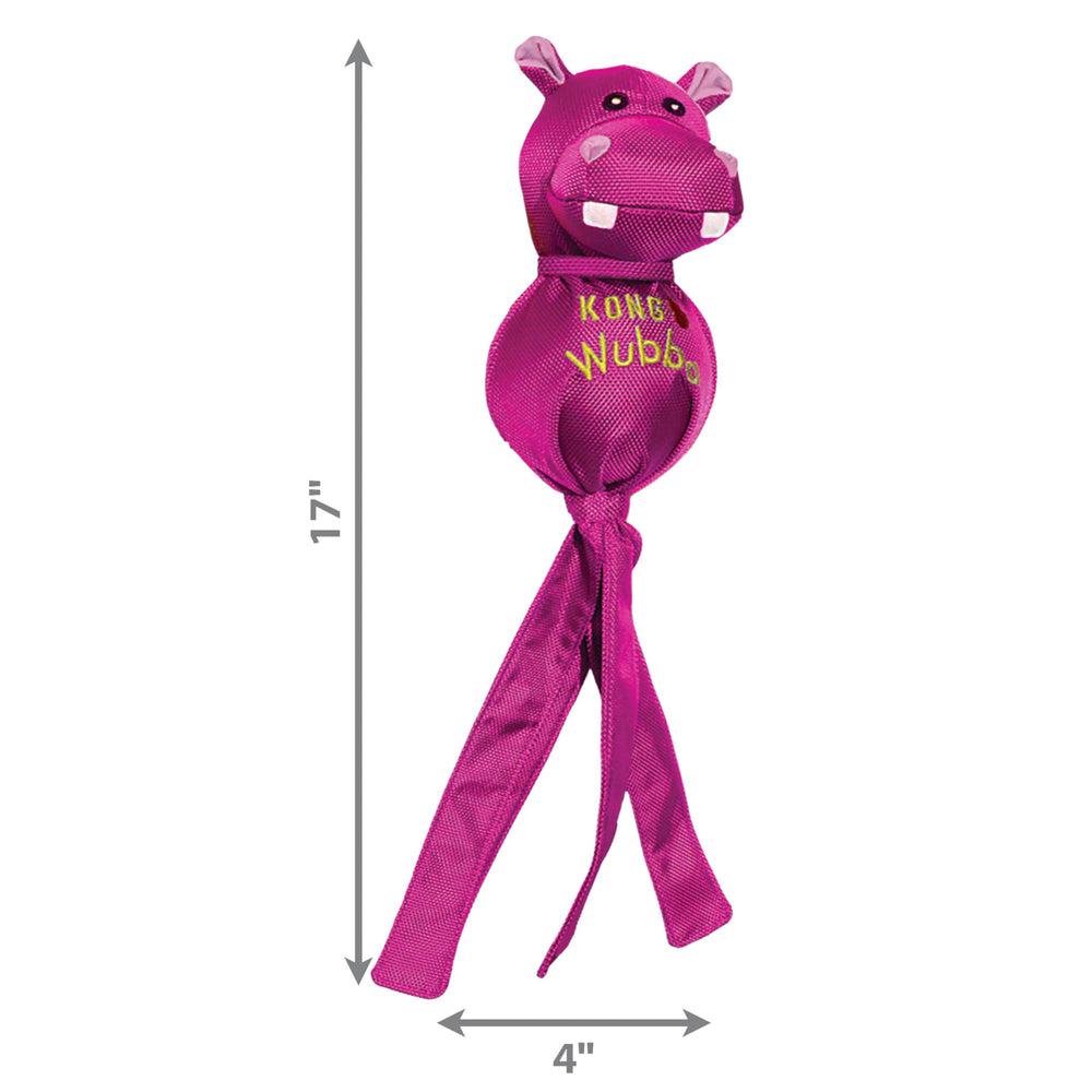 KONG Wubba Friends Ballistic, diseño con cola flexible facilita recoger y lanzar.