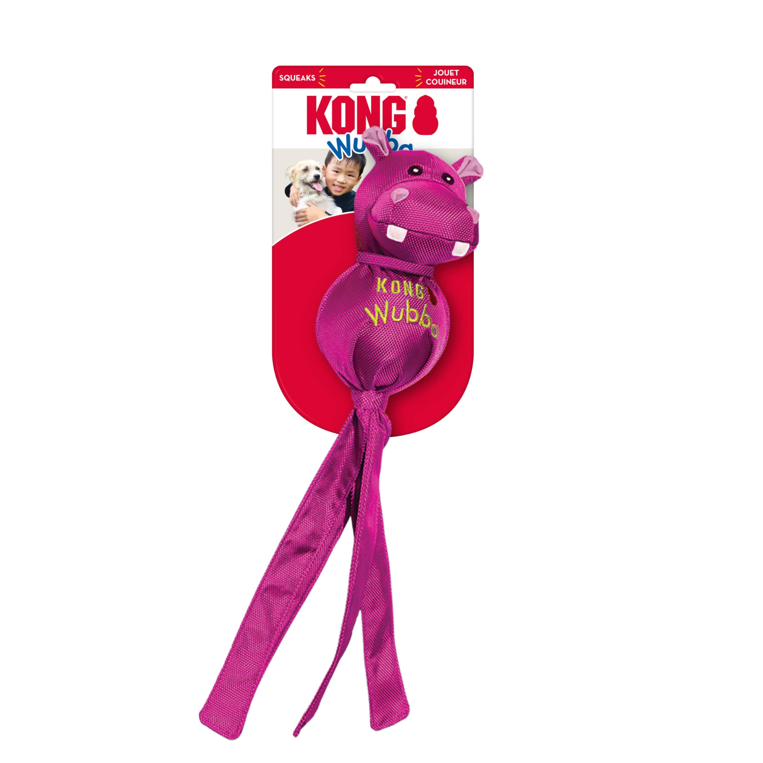 KONG Wubba Friends Ballistic, sonido chirriante que mantiene al perro entretenido.