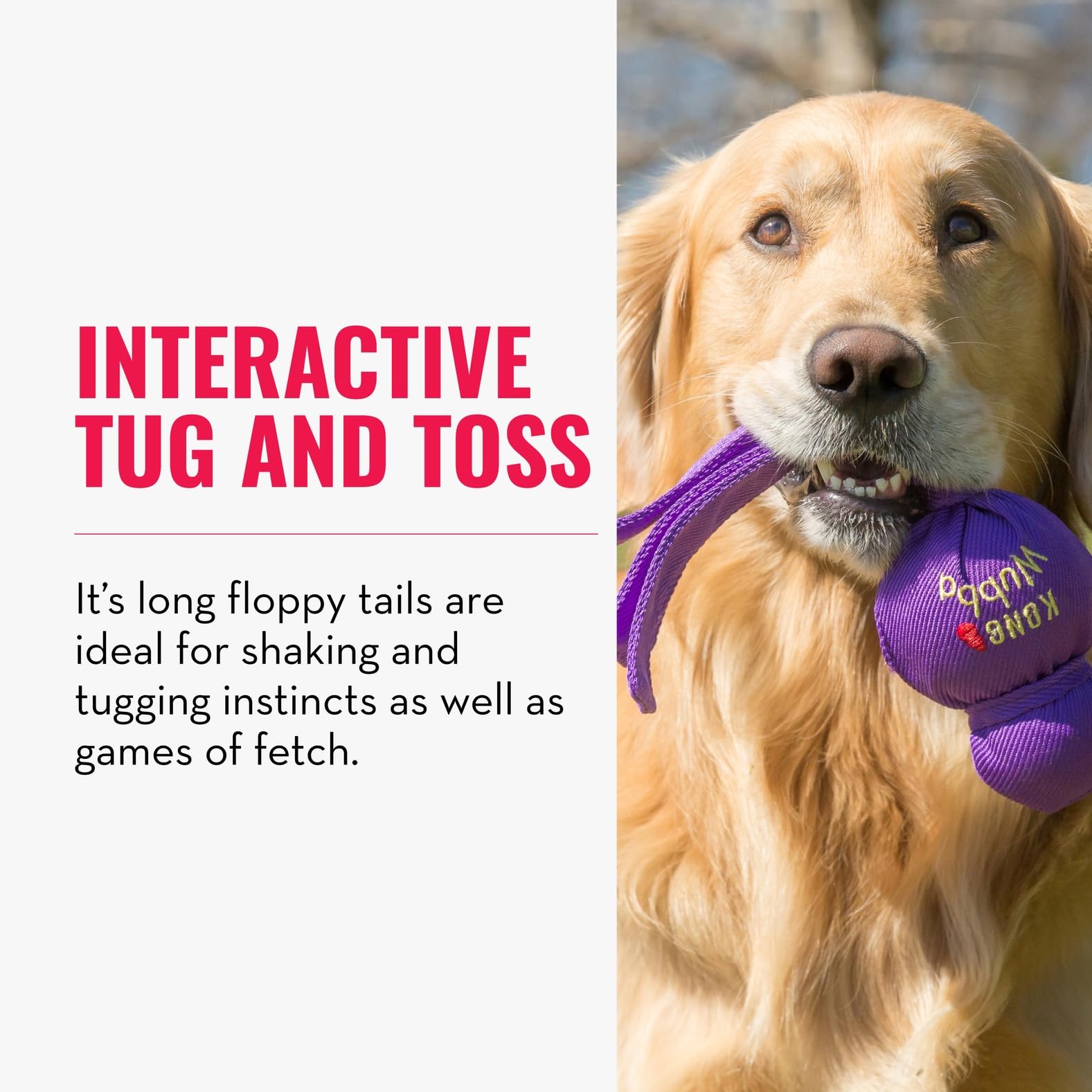 KONG Wubba juguete interactivo para perros, anima juegos en casa o en el jardín