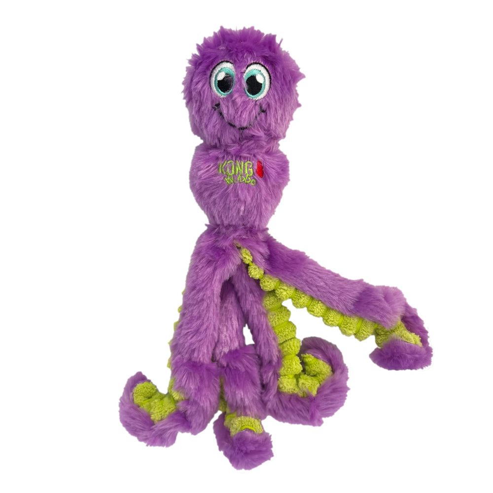 KONG Wubba Octopus con relleno mínimo para menos desorden