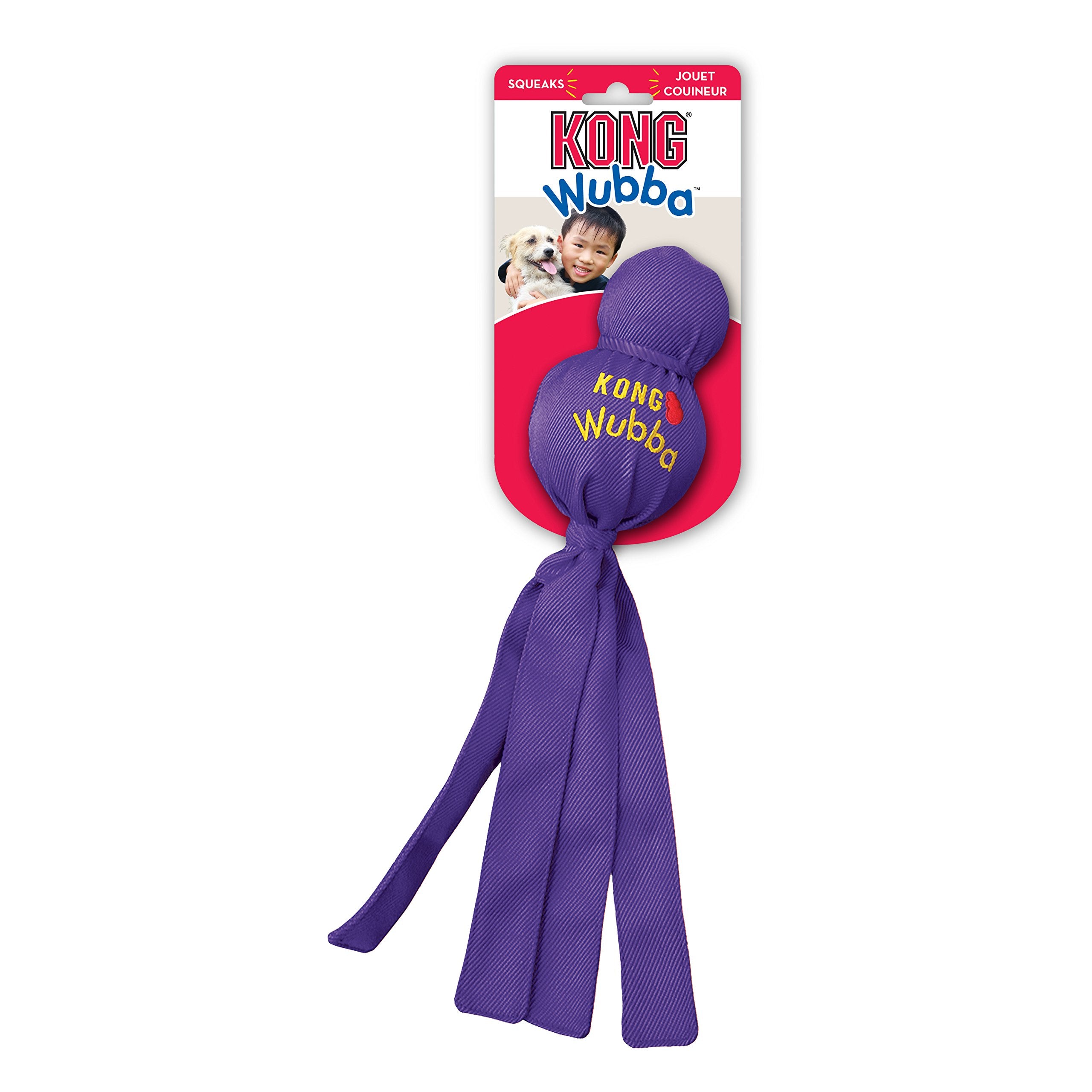 KONG Wubba apto para interiores y exteriores para juego continuo