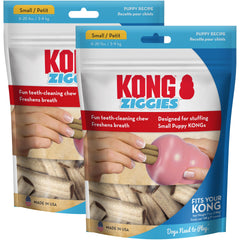 KONG Ziggies Puppy Small, empaque para cachorros pequeños, snack práctico.
