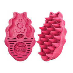 KONG ZoomGroom cepillo-perro-rojo-grande, ideal para eliminar pelo suelto.