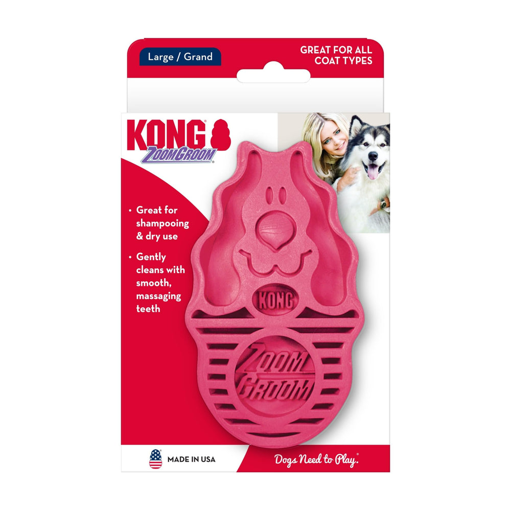 KONG ZoomGroom hecho-en-eeuu, calidad y durabilidad garantizadas.