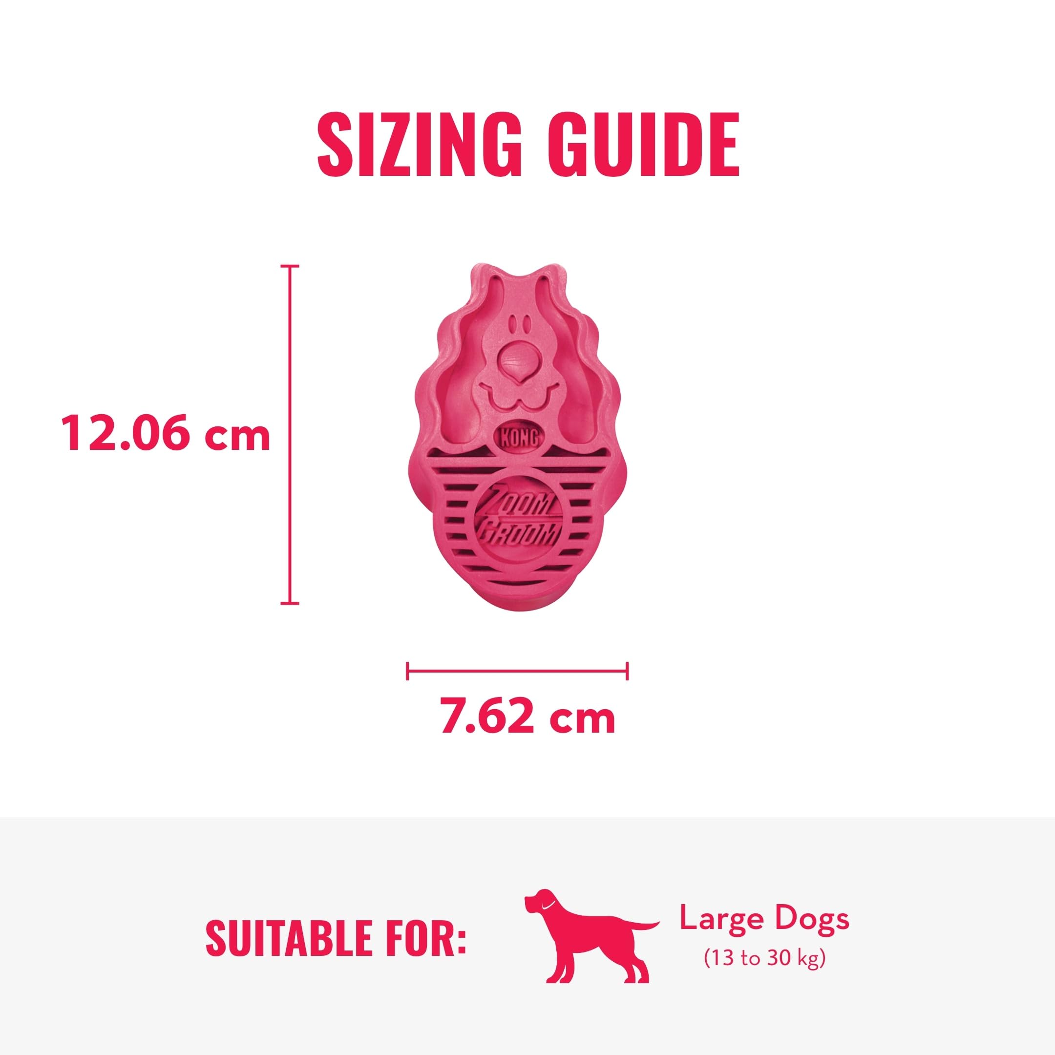 KONG ZoomGroom masaje-durante-el-cepillado, estimula la circulación y cuida la piel.