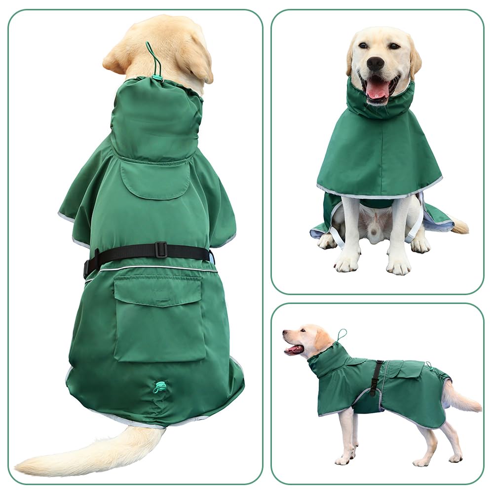 KOOGAL capa de lluvia para perros, ideal para paseos diarios en clima húmedo.