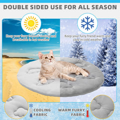 KOOLTAIL almohadilla doble cara, impresión nube-gris, uso cómodo para mascotas