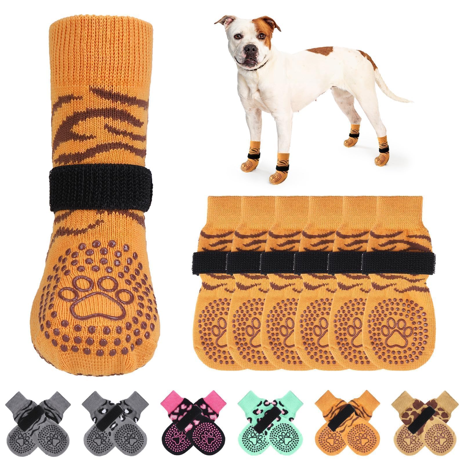 KOOLTAIL calcetines antideslizantes para perros, mayor agarre en suelos lisos.
