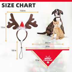 KOOLTAIL bandana navidad para perros y gatos, ideal para sesiones de fotos