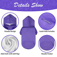 KOOLTAIL Basic Dog Hoodie, bolsillo frontal para snacks durante el paseo.