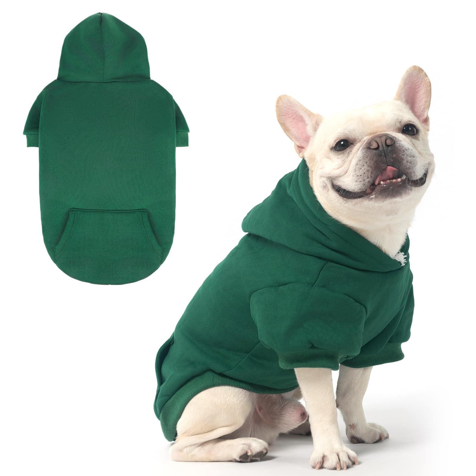 KOOLTAIL sudadera para perro con capucha, vista frontal para calor y estilo