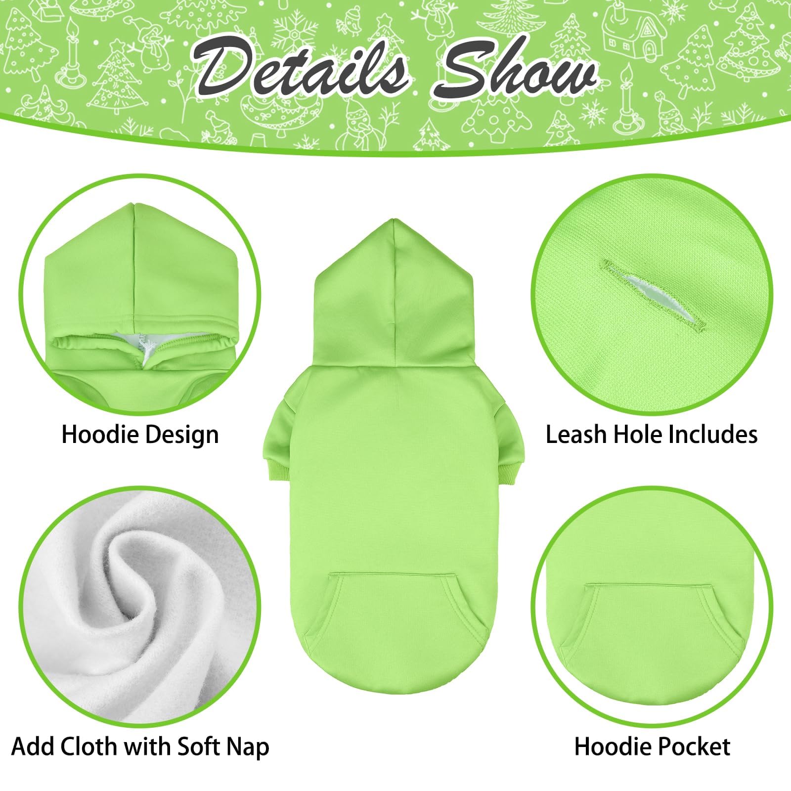 KOOLTAIL hoodie perro con agujero para correa, ideal para paseos diarios.