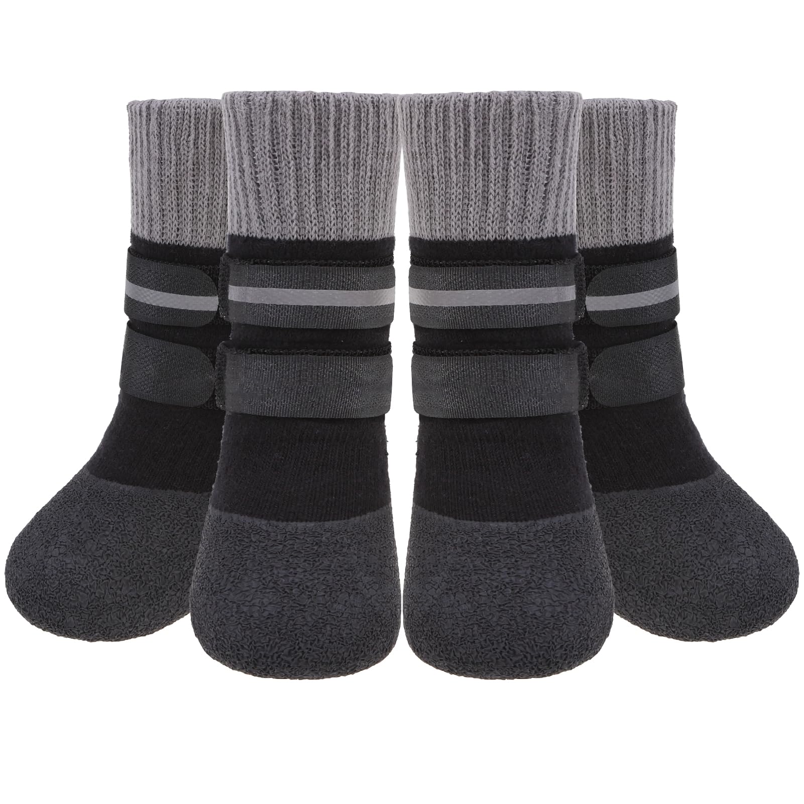 KOOLTAIL botas-perros-invierno-antideslizante-frente ofrece mayor agarre en superficies mojadas.