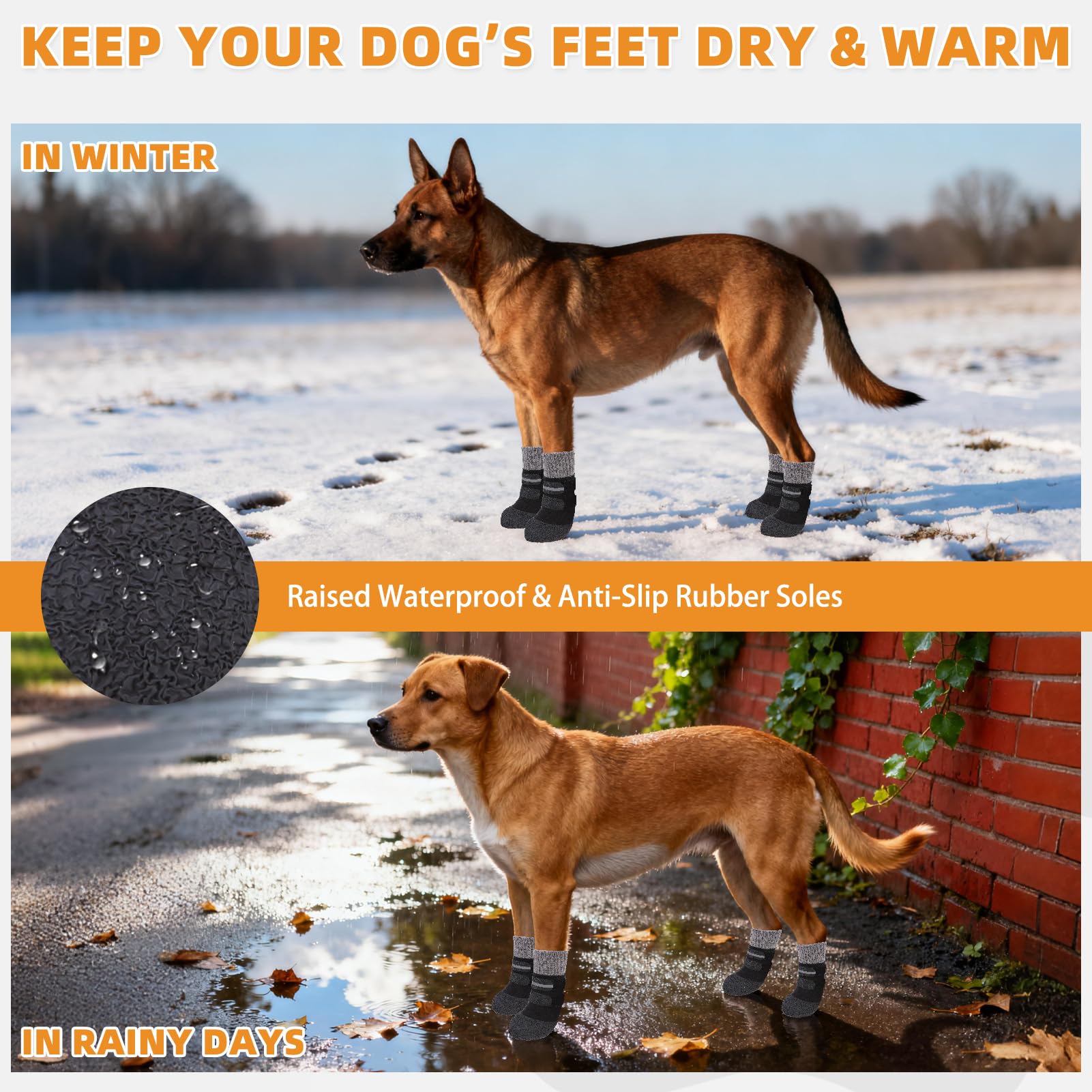 KOOLTAIL botas-perros-uso-diario-previenen resbalones en suelos lisos durante paseos.