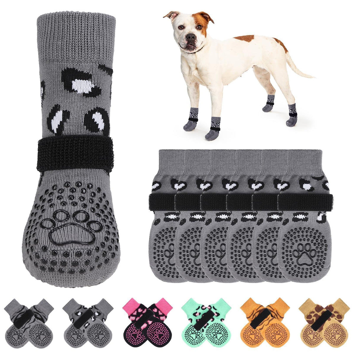 KOOLTAIL calcetines antideslizantes para patas con agarre suave en suelos lisos