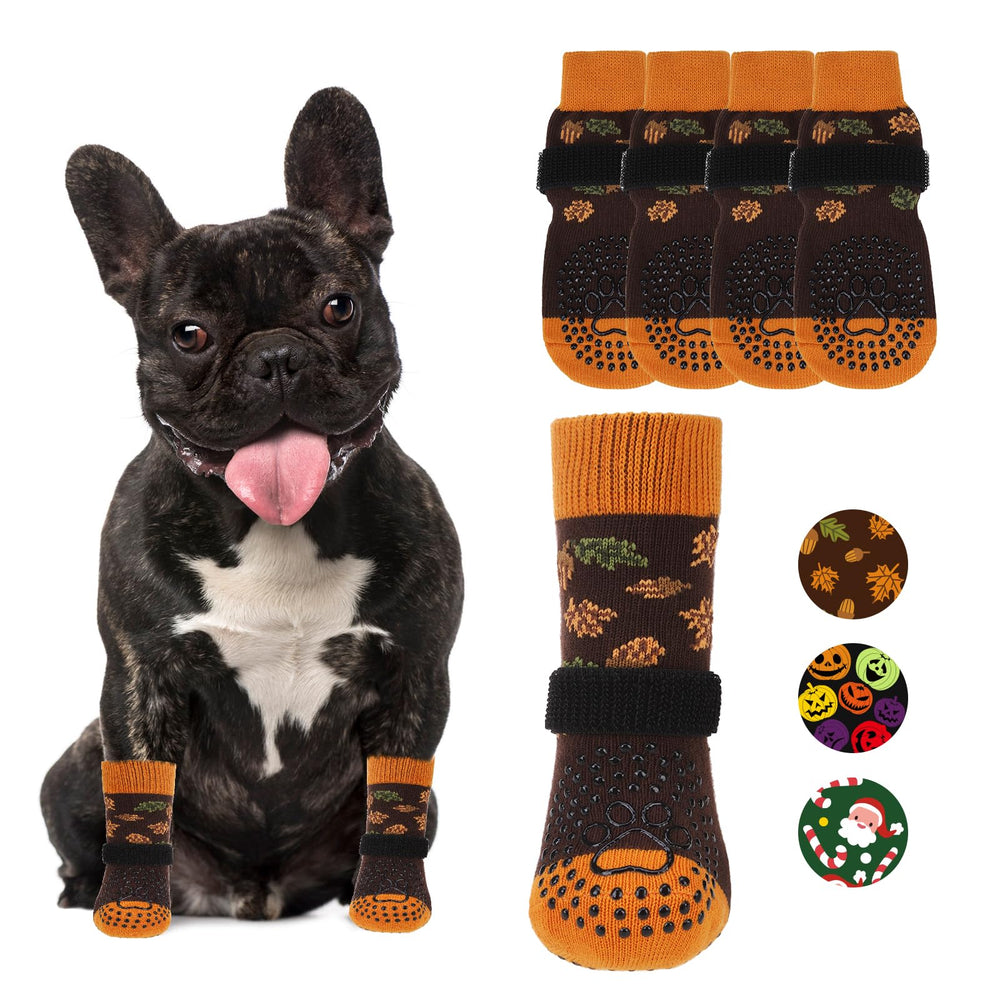 Calcetines antideslizantes KOOLTAIL para perros con agarre doble, ideales para suelos lisos.