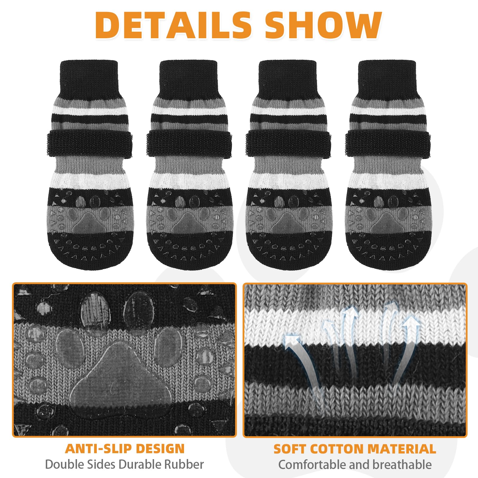 KOOLTAIL calcetines antideslizantes, suela doble para mayor durabilidad y tracción.