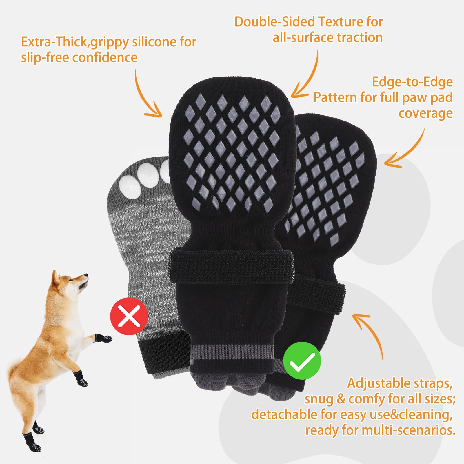 KOOLTAIL calcetines antifricción de doble agarre para mayor durabilidad