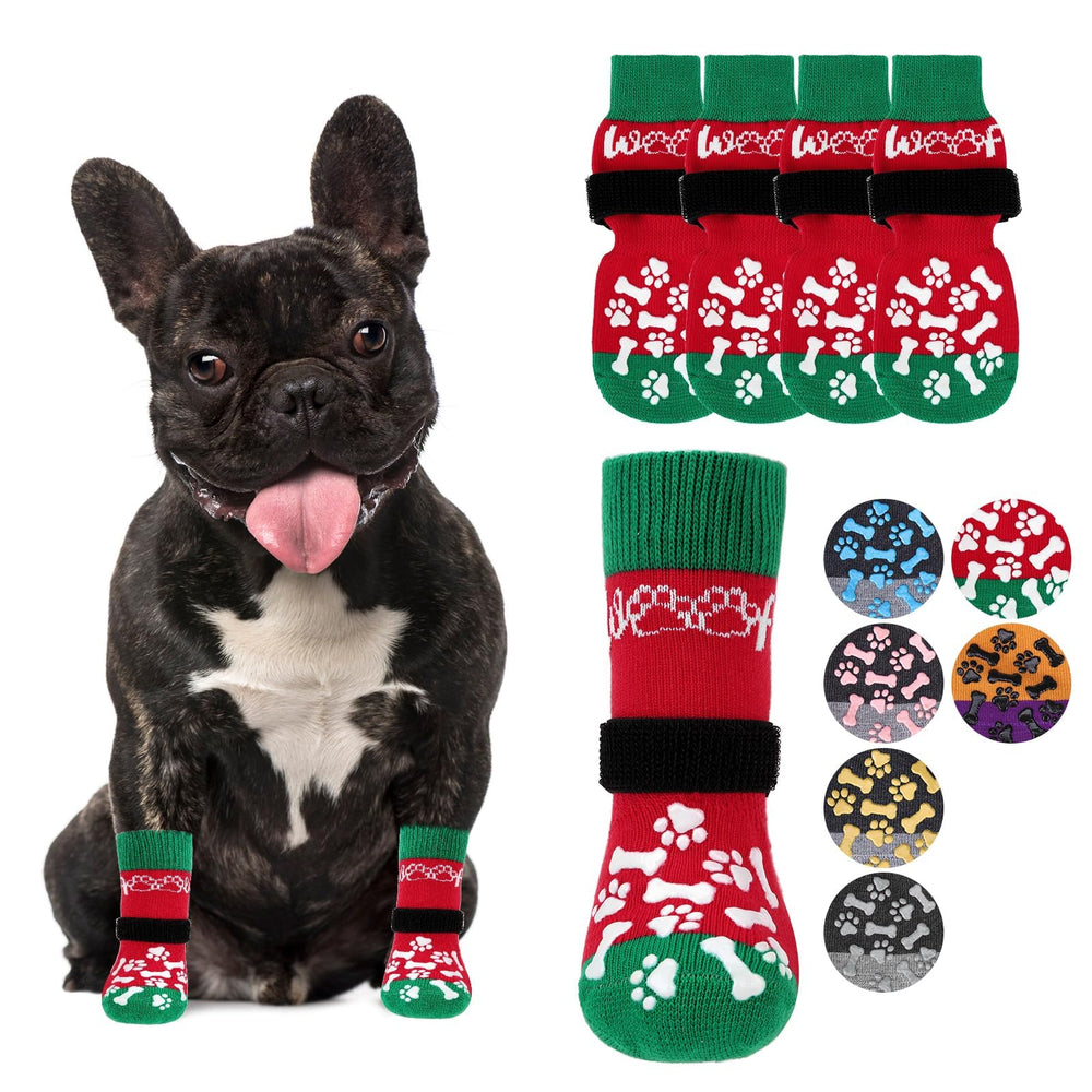 KOOLTAIL calcetines antideslizantes para perros con agarre en patas sobre suelos lisos