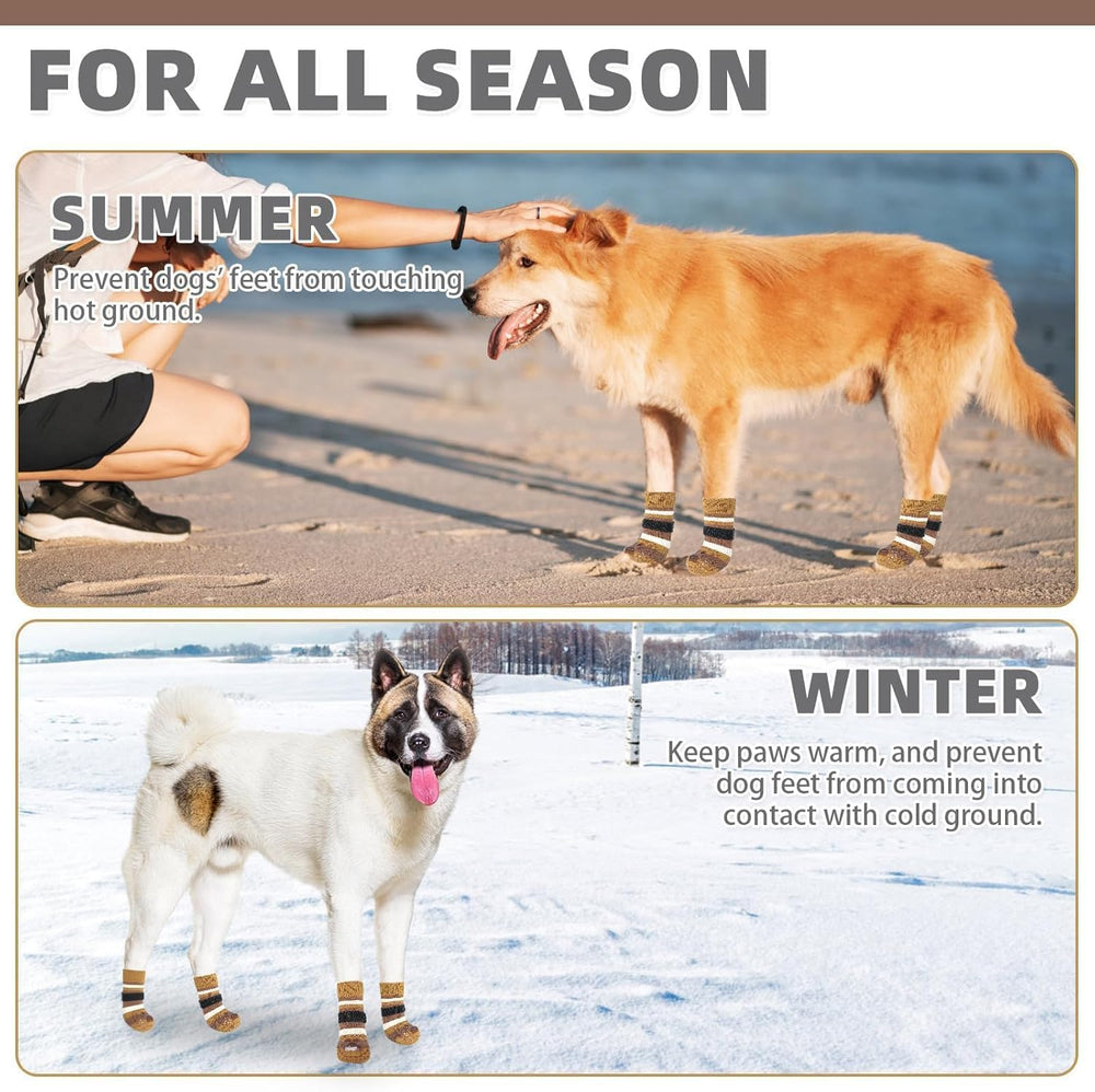 KOOLTAIL calcetines antideslizantes para perro, protección de patas frente a piedras y vidrio.