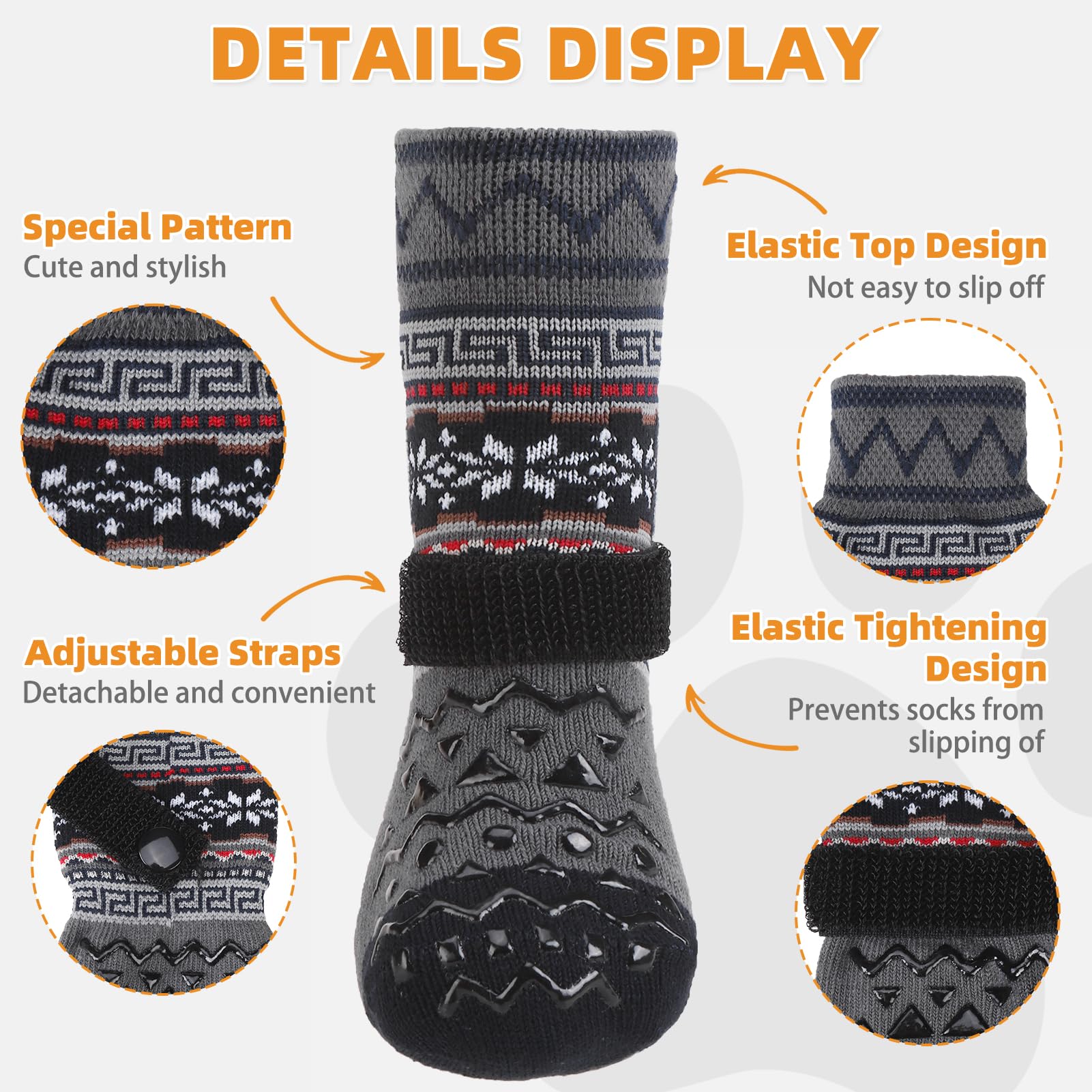 KOOLTAIL calcetines para patas de doble cara proporcionan tracción adicional.