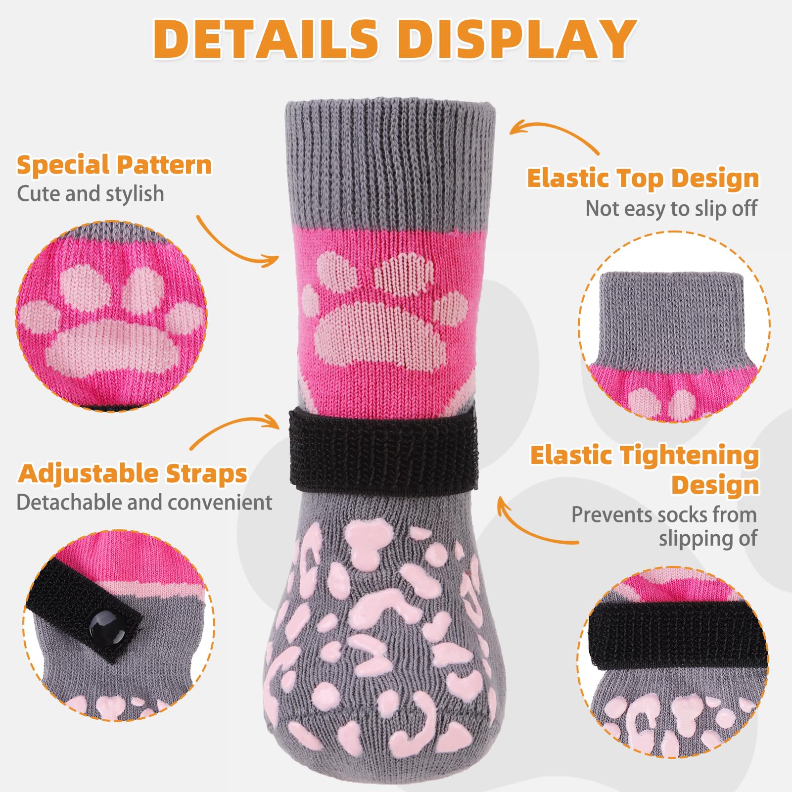 KOOLTAIL calcetines con agarre doble sobre superficies brillantes para seguridad