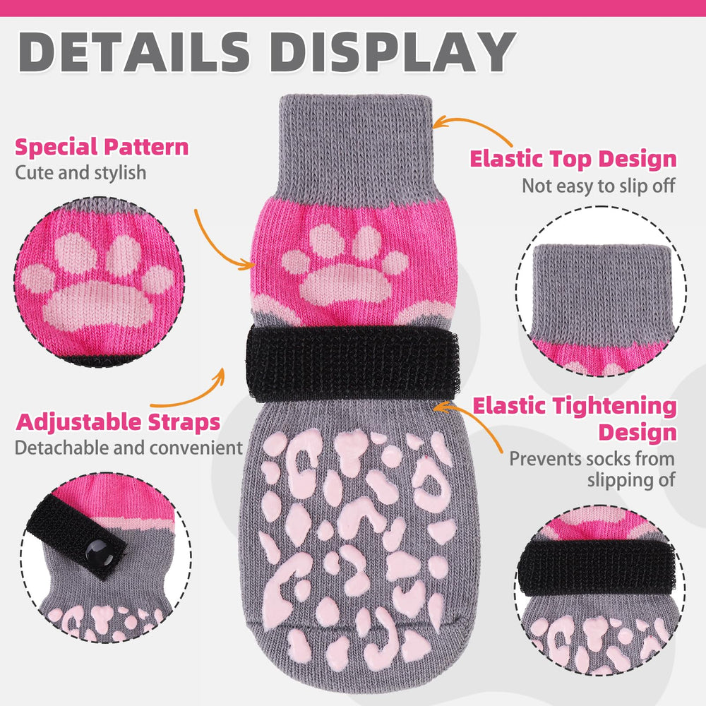 KOOLTAIL calcetines para perro, antideslizante-doble-lado, mejor agarre en suelos lisos.