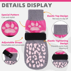 KOOLTAIL calcetines para perro, antideslizante-doble-lado, mejor agarre en suelos lisos.