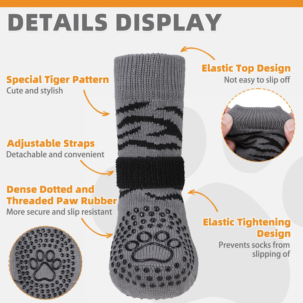 Kooltail calcetines para perros, vista lateral derecha, mejora estabilidad al caminar