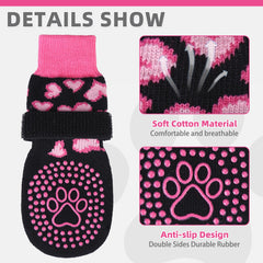 KOOLTAIL calcetines para perros con correa elástica ajustable para mayor seguridad.