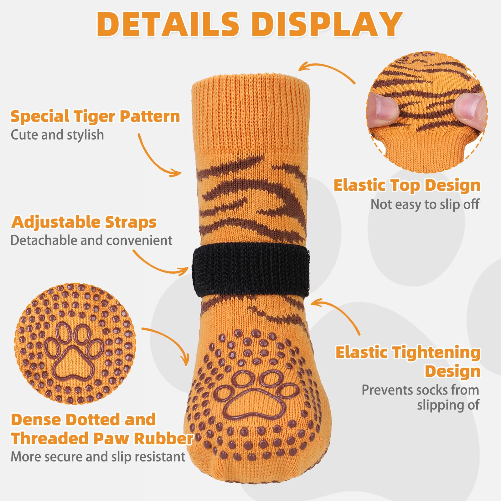 KOOLTAIL calcetines-perro-doble-lado-grip para mayor tracción.