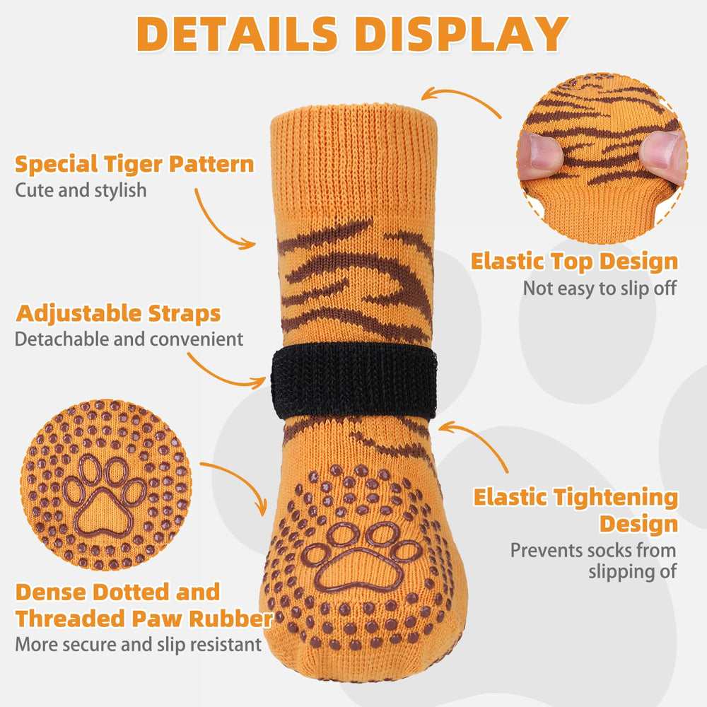 KOOLTAIL calcetines-perro-doble-lado-grip para mayor tracción.