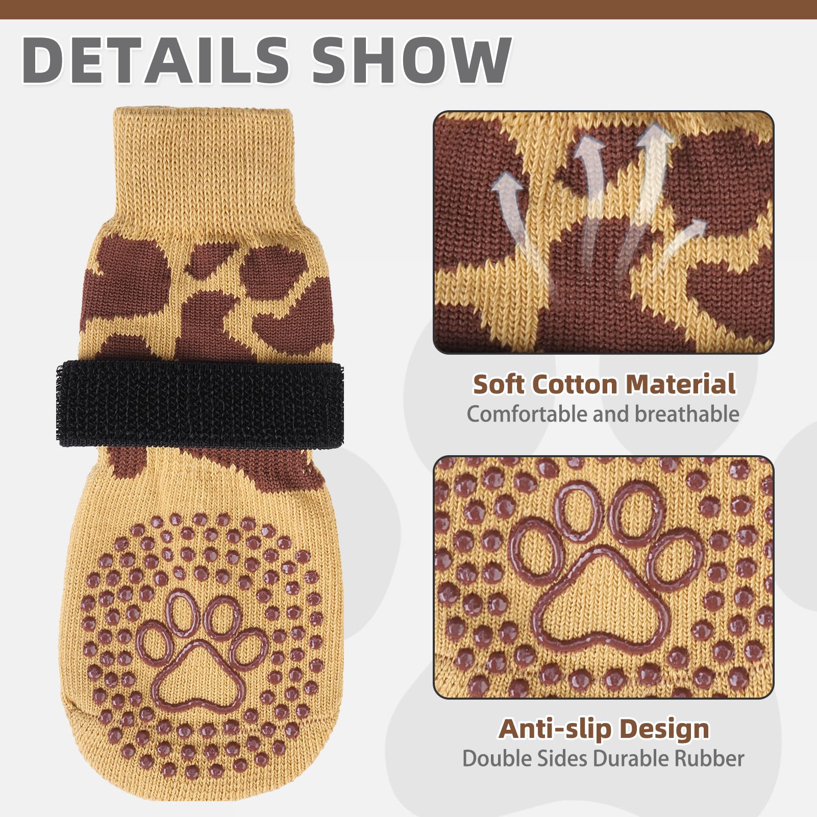 KOOLTAIL calcetines de algodón-poliéster, suave y transpirable para patas.
