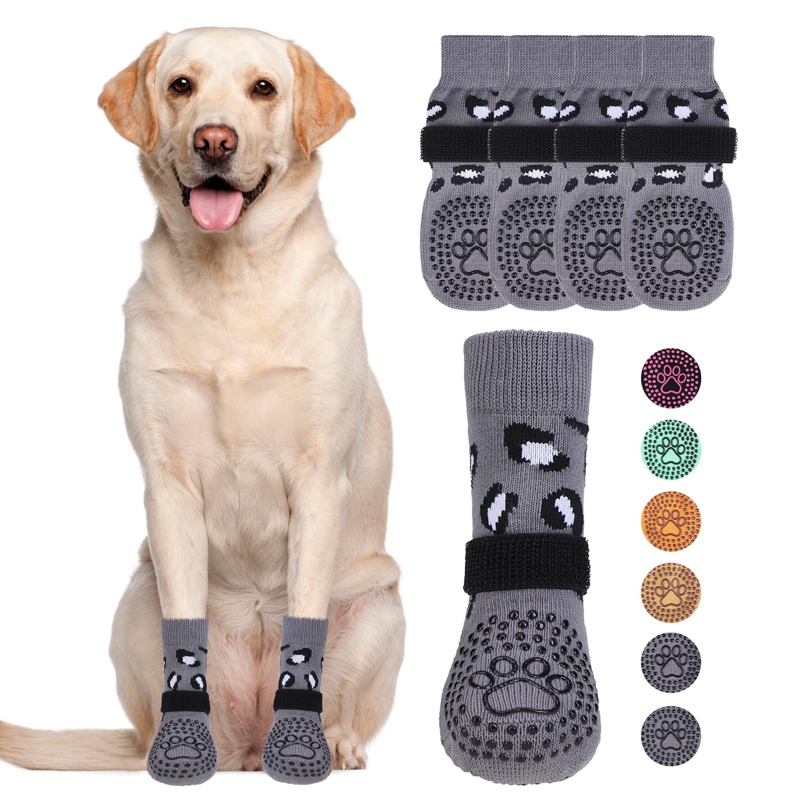 KOOLTAIL calcetines para perro con algodón suave protegen las patitas con tacto cómodo