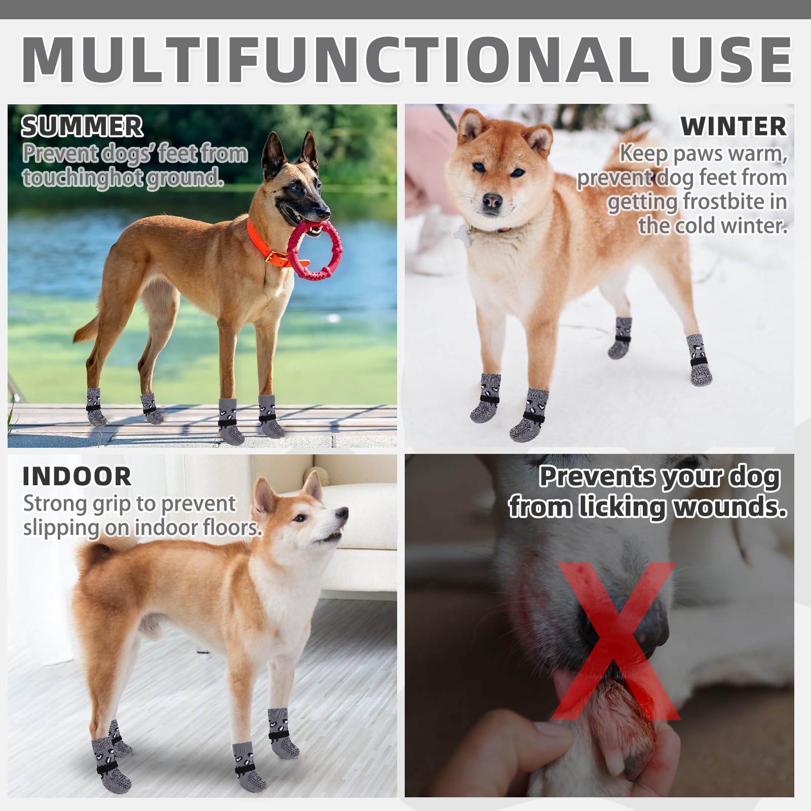 KOOLTAIL calcetines para perro evitan lamer zonas sensibles durante paseos