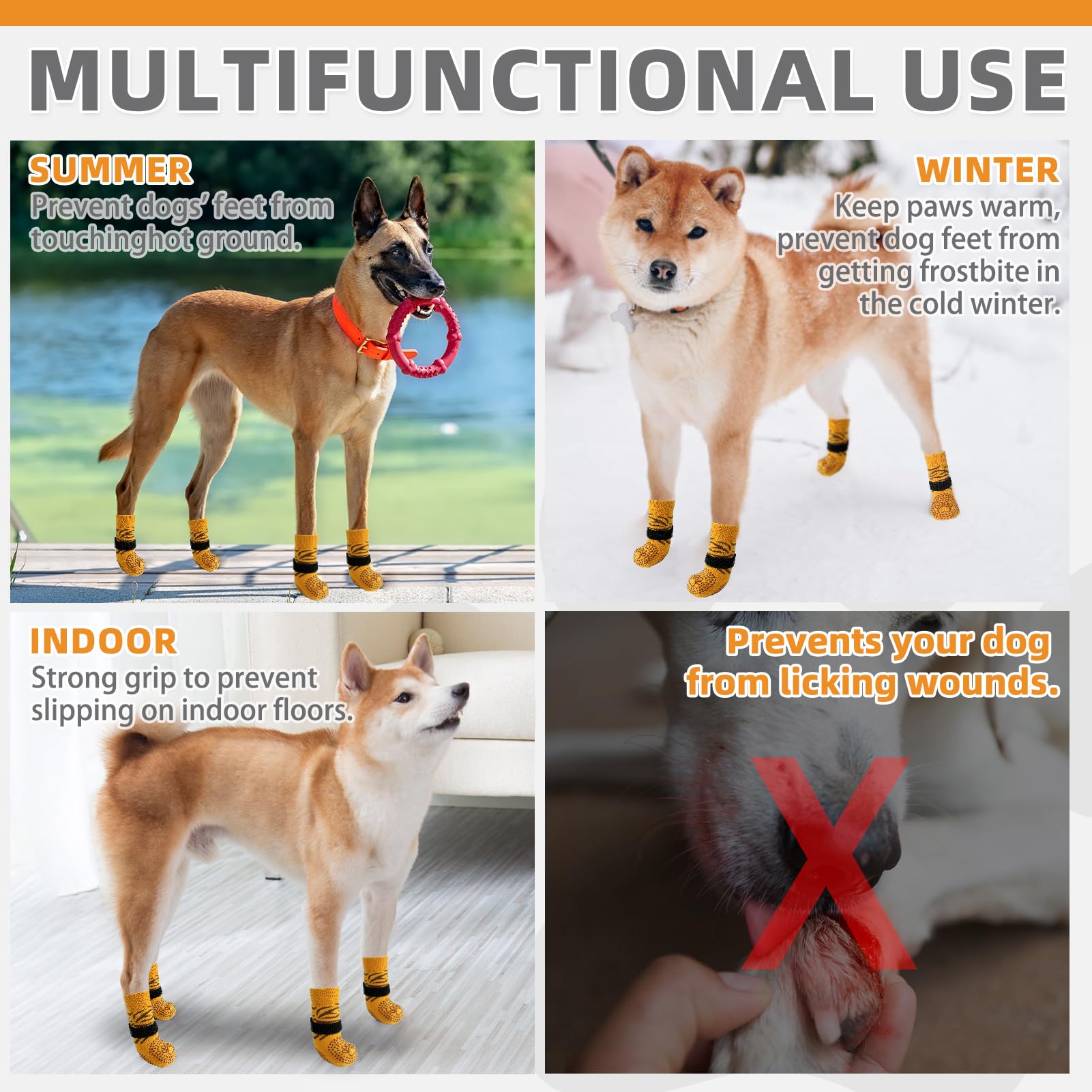 KOOLTAIL calcetines para evitar lamidas y proteger las patas