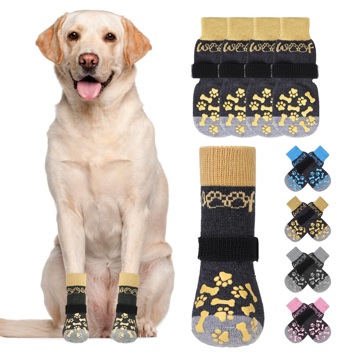 KOOLTAIL calcetines para perro talla XL, ajuste cómodo en las patas