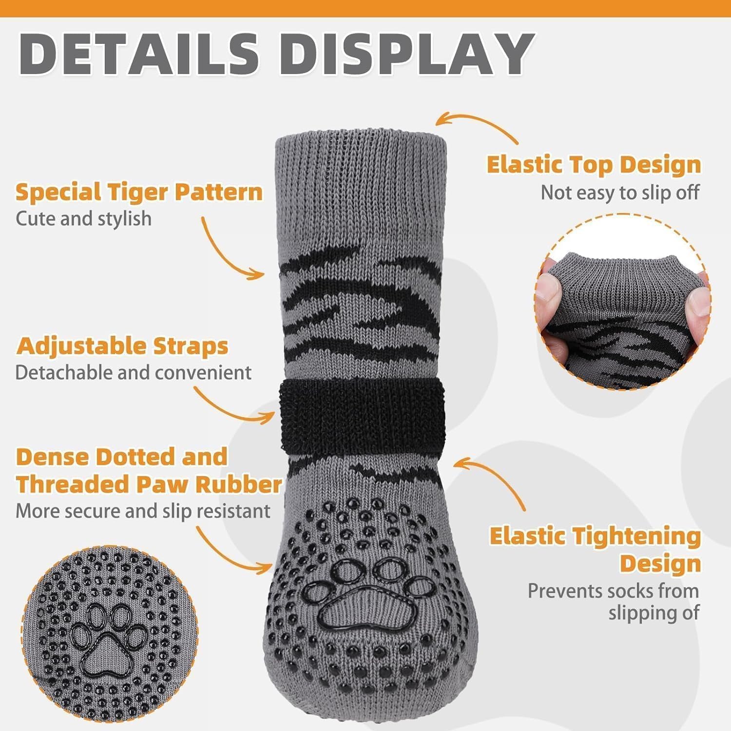 KOOLTAIL calcetines para perros tejido suave algodón poliéster para comodidad
