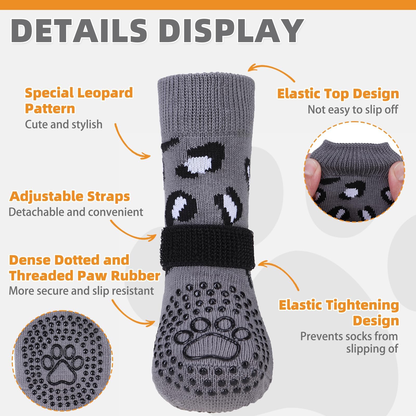 KOOLTAIL calcetines para perros con agarre doble mejorando la tracción