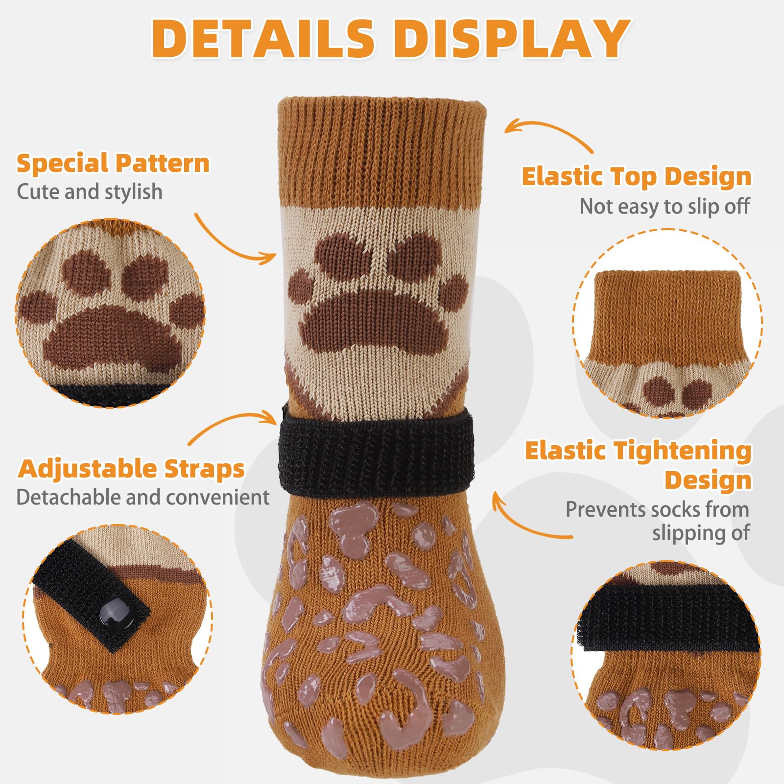 Kooltail calcetines perros doble grip, mayor tracción en suelos lisos