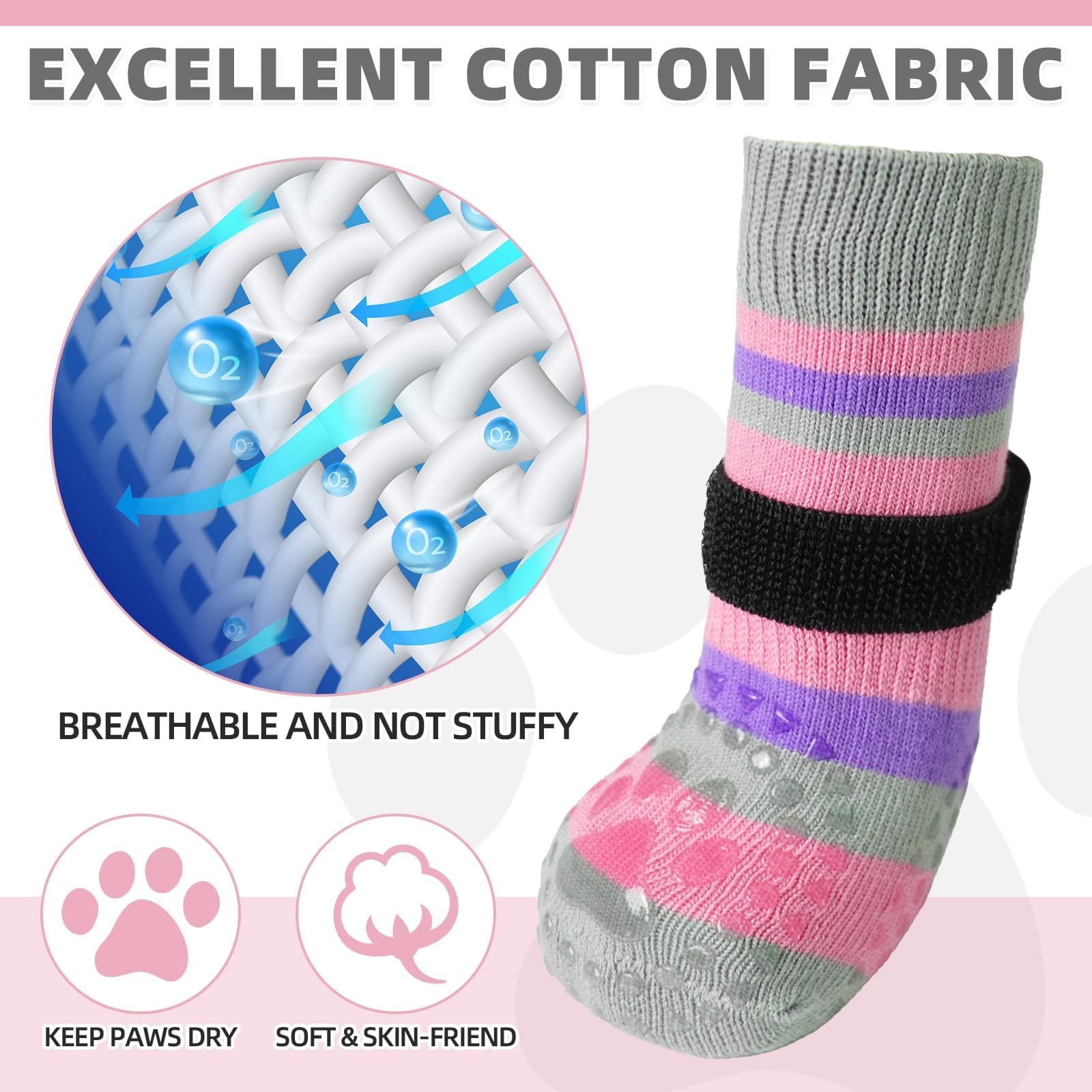 KOOLTAIL calcetines para perros, tejido cómodo y transpirable