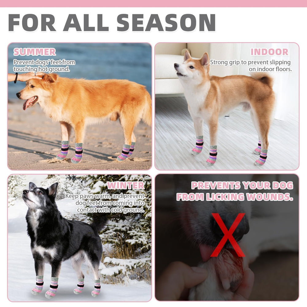 KOOLTAIL calcetines para perros, uso diario y protección contra pisos fríos o cálidos