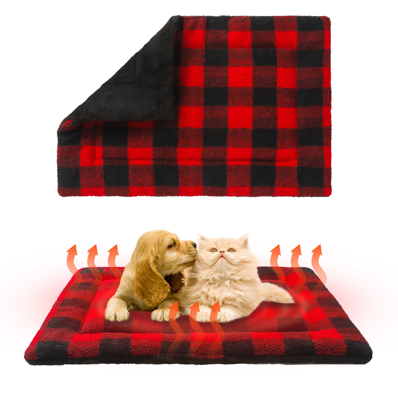KOOLTAIL cama auto-calentada para gatos, vista frontal, calidez sin enchufe.